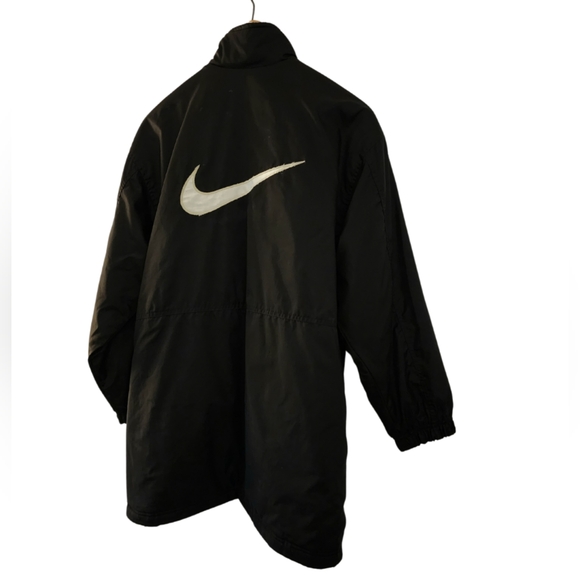 Vintage x 90s Nike Swoosh Embroidery BIG BACK LOGO Long Coat - Picture 2 of 10